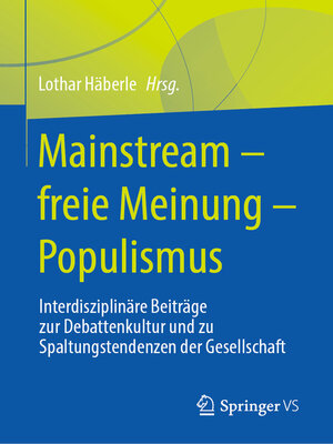 cover image of Mainstream – freie Meinung – Populismus